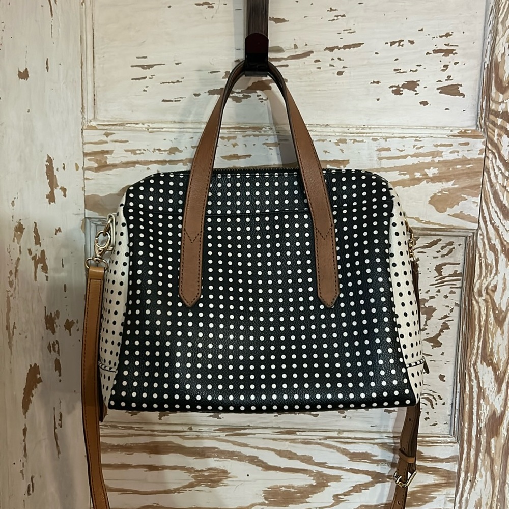 Fossil Sydney Polka Dot Satchel Bag